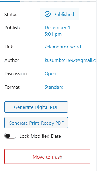 wordpress post setting