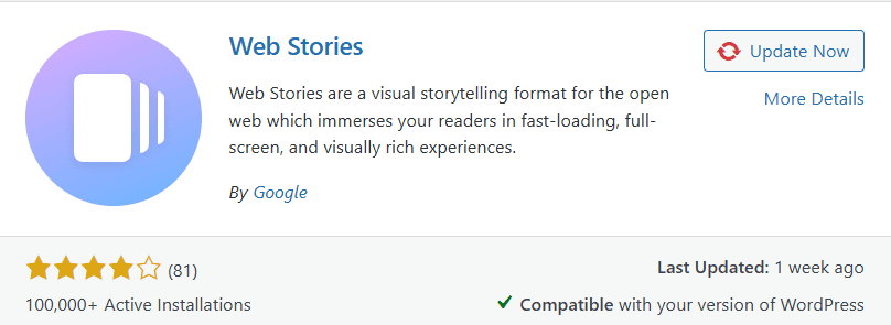 Web stories Plugin wordpress